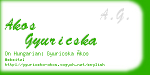 akos gyuricska business card