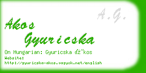 akos gyuricska business card